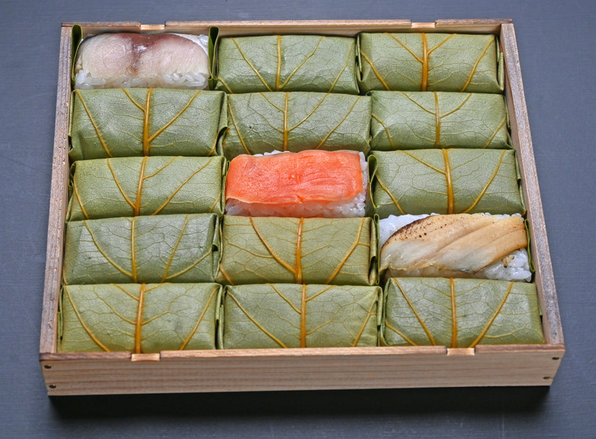 【平宗】柿の葉ずし3種(鯖、鮭、穴子)
