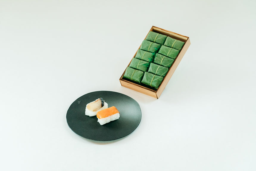 【大滝茶屋】塩〆柿の葉寿司(鯖/鮭12個)