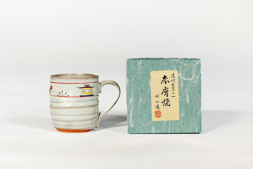 【赤膚焼窯元 大塩昭山】奈良絵マグカップ