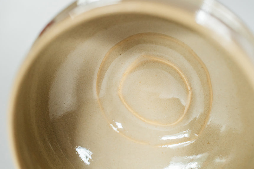 【赤膚焼窯元 大塩昭山】奈良絵抹茶茶碗「並形」