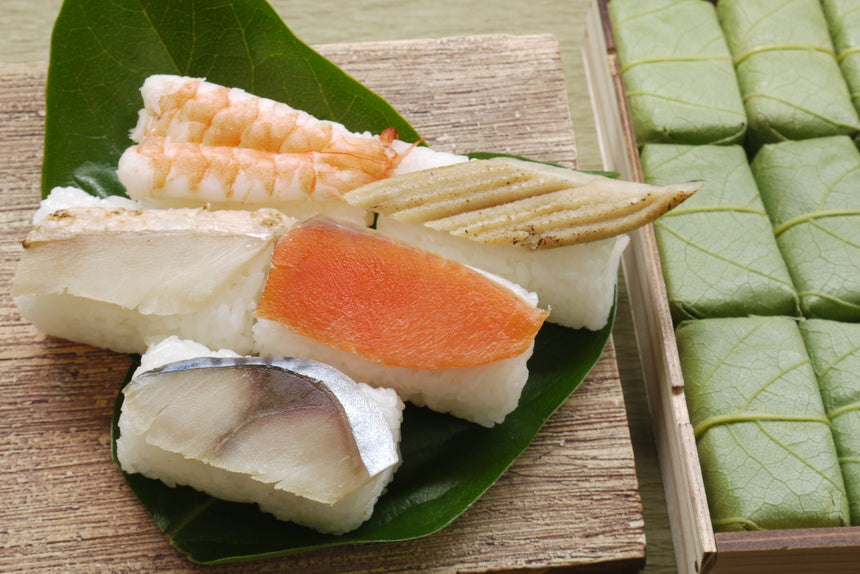 【平宗】柿の葉ずし５種（鯖・鯖・金目鯛・穴子・海老）