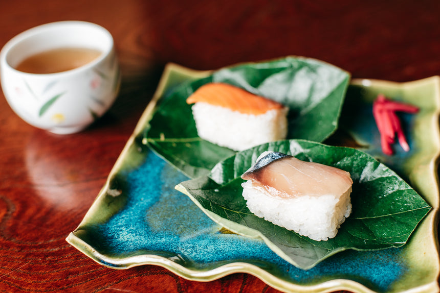 【大滝茶屋】塩〆柿の葉寿司（鯖／鮭12個）